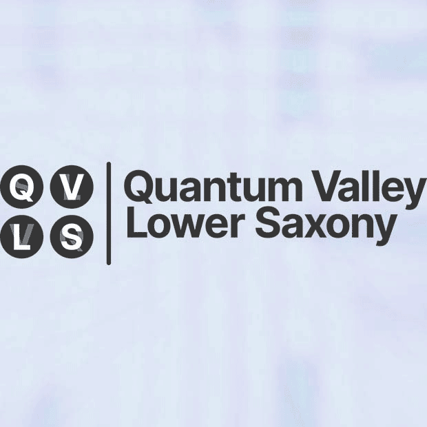 Logo des QVLS vor gemustertem Hintergrund